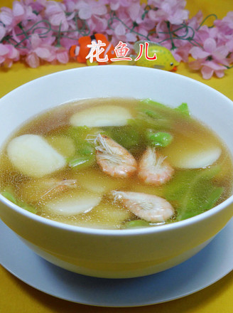 江白虾圆白菜年糕汤(图1)